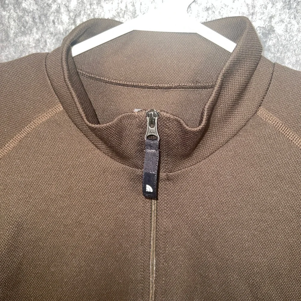 The North Face Men's Quarter Zip‎ Pullover Brown Flight Series Mock Neck Sweater